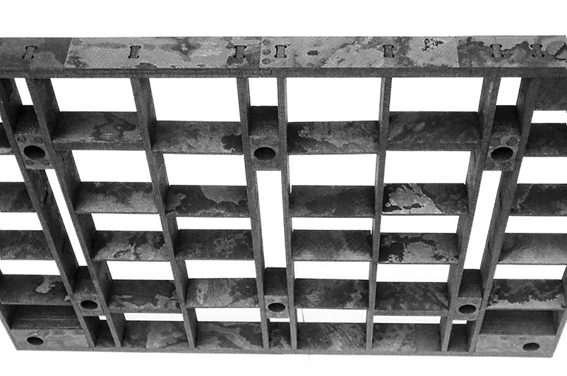 Решетка из УУКМ 830х630мм - carbon-carbon frame  830x630mm